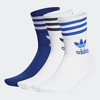 adidas 阿迪达斯 outlets阿迪达斯三叶草男女舒适经典三条纹运动袜子