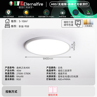 EternalFire意菲意EFE森林之光护眼灯卧室阳台吸顶灯现代简约广东中山灯具 护眼3代|普瑞 ABS三色40cm