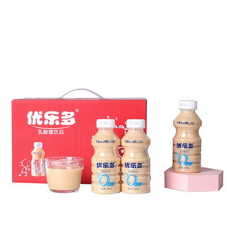 优乐多 发酵乳酸菌饮品益生菌酸奶340ml*12瓶含电解质礼盒装