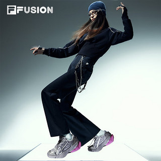 FILA FUSION斐乐潮牌女鞋欧阳娜娜同款异钛鞋未来潮鞋2024春季休闲鞋 月岩灰/欧阳娜娜同款-LS 37.5