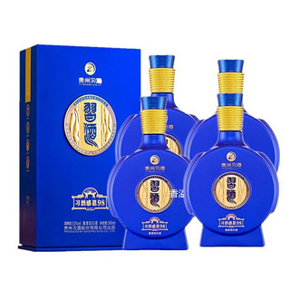 习酒感恩98酱香型白酒53度500ml*4瓶【四瓶装默认不是整箱规格】