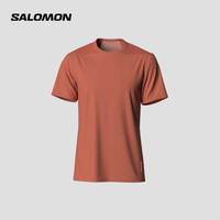 salomon 萨洛蒙 男款 户外运动休闲舒适轻量透气快干徒步短袖T恤 OUTLINE SS TEE 鳌虾红 C22345 L