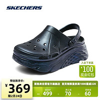 斯凯奇Skechers凉鞋女白色厚底休闲鞋运动沙滩鞋子111267 黑色/BLK 38