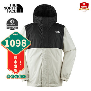 北面（The North Face）冲锋衣男2024春季上衣户外运动舒适休闲梭织连帽夹克外套 VOR/白色/店长/评价有礼 L/175