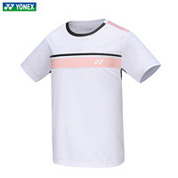 YONEX 尤尼克斯 2024羽毛球服短袖速干yy比赛服运动服 男款 110024BCR 白色