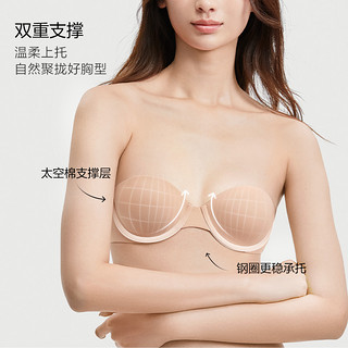 VICTORIA'S SECRET 直降168|维密 一片式无痕防滑隐形文胸抹胸无肩带送肩带内衣女