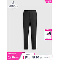 布克兄弟（BrooksBrothers）男士24早春绵羊毛宽松修身休闲长裤 0004-黑色 30/32