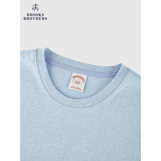 Brooks Brothers BrooksBrothers）男士24早春棉休闲简约圆领短袖T恤 4000-淡蓝色 L