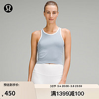 lululemon丨Ebb to Street女士短款工字运动背心*Contrast LW1EWFS 混凝土蓝/白 线上专售 6