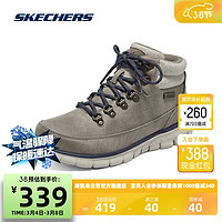 斯凯奇Skechers高帮鞋女机能风休闲靴加绒保暖短筒靴 38