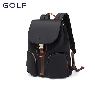 GOLF 高尔夫 双肩包女士大容量书包休闲运动旅行背包防泼水通勤包包 款式6-优雅黑