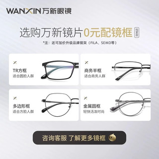 万新近视眼镜超轻半框商务眼镜框男防蓝光眼镜