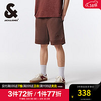 杰克·琼斯（JACK&JONES）男装短裤男五分裤宽松复古休闲运动纯棉大裤衩外穿夏季22429F030 E14巧克力软糖C 195/96A/XXXLR