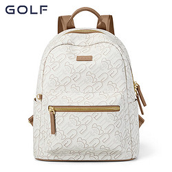 GOLF 高尔夫 双肩包女士大容量书包休闲运动旅行背包防泼水通勤包包 款式5-铃兰奶茶杏