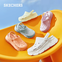 skechers斯凯奇泡泡鞋经典洞洞鞋包头拖鞋厚底增高踩屎感外穿凉鞋