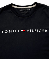 TOMMY HILFIGER 汤米·希尔费格 网球穿搭 男士胸前字母logo圆领短袖T恤