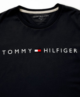 TOMMY HILFIGER 网球穿搭 男士胸前字母logo圆领短袖T恤