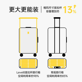 LEVEL8 地平线8号 行李箱 男女密码大容量万向轮26英寸宽拉杆大旅行家PC拉杆箱 灰色