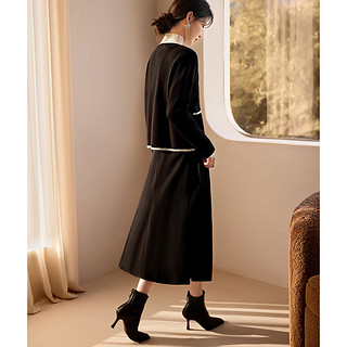 XWI 2023春季新款轻熟优雅拼接高级感香风女式经典小香风两件套装