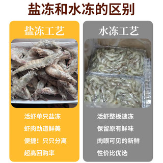水木风 厄瓜多尔盐冻虾鲜活青虾白虾海虾对虾冰虾冻虾生鲜 虾类 海鲜 15-18厘米 盐冻