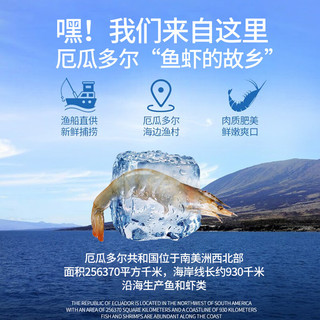 水木风 厄瓜多尔盐冻虾鲜活青虾白虾海虾对虾冰虾冻虾生鲜 虾类 海鲜 15-18厘米 盐冻