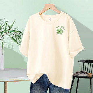 班尼路 短袖t恤女夏季纯棉2024年绿色夏日多巴胺穿搭时尚女装