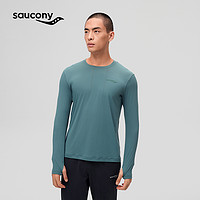 Saucony索康尼2024春夏男子长袖针织衫吸湿速干透气跑步运动
