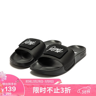PUMA 彪马 男女同款 基础系列 拖鞋 389118-01黑色-白 35.5UK3