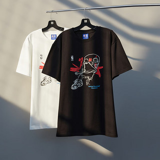 NBANBA 欢乐的运动系列-联盟款T恤男夏季运动休闲短袖 （白色/黑色） 联盟/黑色 2XL