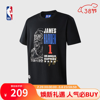 NBA球员号码系列 运动宽松T恤男 凯文杜兰特/詹姆斯哈登/步行者队 快船队/詹姆斯哈登 L