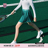 盖世威（K·SWISS）女裙 24春季 潮流休闲百搭梭织半身裙 1910080 310艳翡绿 XL