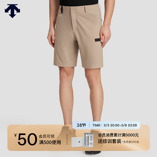 DESCENTE迪桑特DUALIS系列都市通勤男士梭织短裤夏季 BR-BROWN 3XL(190/96A)