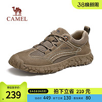 CAMEL 骆驼 2024新款户外登山鞋男冬季加绒男鞋复古工装鞋休闲运动鞋男