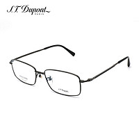 都彭（S.T.Dupont）中性款商务简约枪色镜框黑色镜腿钛材金属镜架DP2085-3 57MM