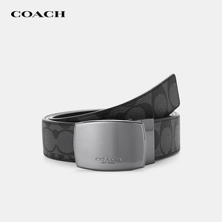 蔻驰（COACH）男士商务休闲双扣头双面腰带黑色CQ067BKBK【品牌授权直供】 120*3.8cm