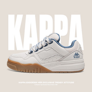 卡帕（Kappa）厚底板鞋女2024春季小白鞋 月灰色 36 
