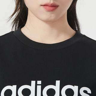 阿迪达斯 （adidas）女装 2024春季运动服跑步训练卫衣圆领休闲舒适套头衫 JJ0427 XL/170