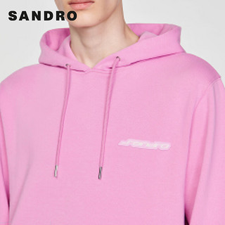 SANDRO2024早春男装多巴胺粉色抽绳连帽针织卫衣SHPSW00636 60/粉色 XS