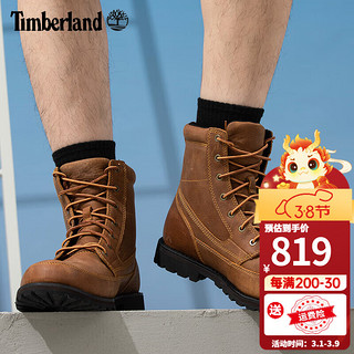 添柏岚（Timberland）男鞋踢不烂马丁靴秋冬户外徒步鞋耐磨舒适皮革高帮靴A5YQS A5YQS231/小麦色 42