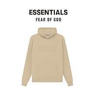 FEAR OF GOD ESSENTIALS胶印正中LOGO系列棉质连帽卫衣美式高街宽松潮牌时尚加绒外套 沙石色 XS