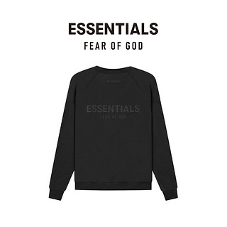 FEAR OF GOD ESSENTIALS 胶印背部LOGO系列棉质圆领卫衣美式高街加绒潮牌简约卫衣 奶油色 M