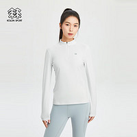 KOLON SPORT可隆运动速干防晒半拉链女子长袖T恤 米白CR 180/2XL