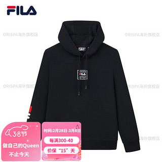 斐乐（FILA）男子连帽卫衣冬时尚百搭长袖运动休闲套头帽衫 传奇蓝-NV 190_108A_XXXL