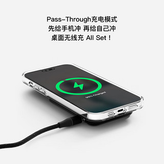 MOFT适用iPhone15/14/13Magsafe磁吸无线充电宝超薄小巧便携快充移动电源苹果手机 迷雾灰