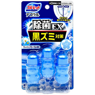 小林制药（KOBAYASHI）日本马桶清洗剂洁厕灵凝胶花瓣清新花香抗菌型7.5g*3瓶