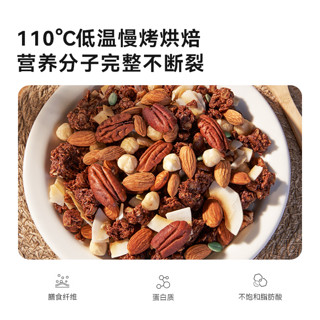 OH MyFood/哦唛福 ohmyfood 格兰诺拉榛果黑巧克力400g  可可烘焙燕麦片坚果代餐即食早晚餐