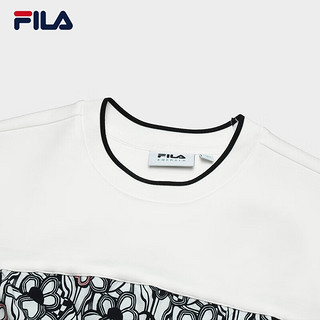 斐乐（FILA） Emerald斐乐女士女装上衣2024春季时尚宽松花朵装饰外套 云白-WT 155/76A/XS