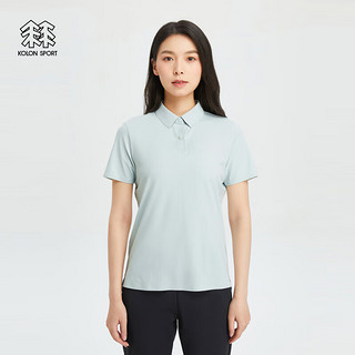 KOLON SPORT/可隆POLO衫 女子运动防晒抗菌速干短袖T恤【SECO系列】 LKPT4MTT80-MT 薄荷绿 180/2XL