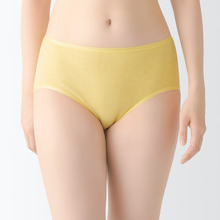 無印良品 MUJI 無印良品  女式 罗纹织 高腰短裤 女士内裤女生 FCE28C4S 浅黄色 L 165/90A