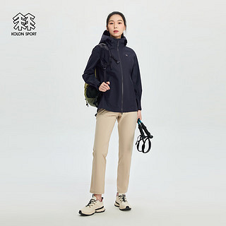 KOLON SPORT/可隆戈尔冲锋衣 女子户外GORE-TEX C-KNIT夹克外套 LKGJ4MN218-BK 黑色 155/XS